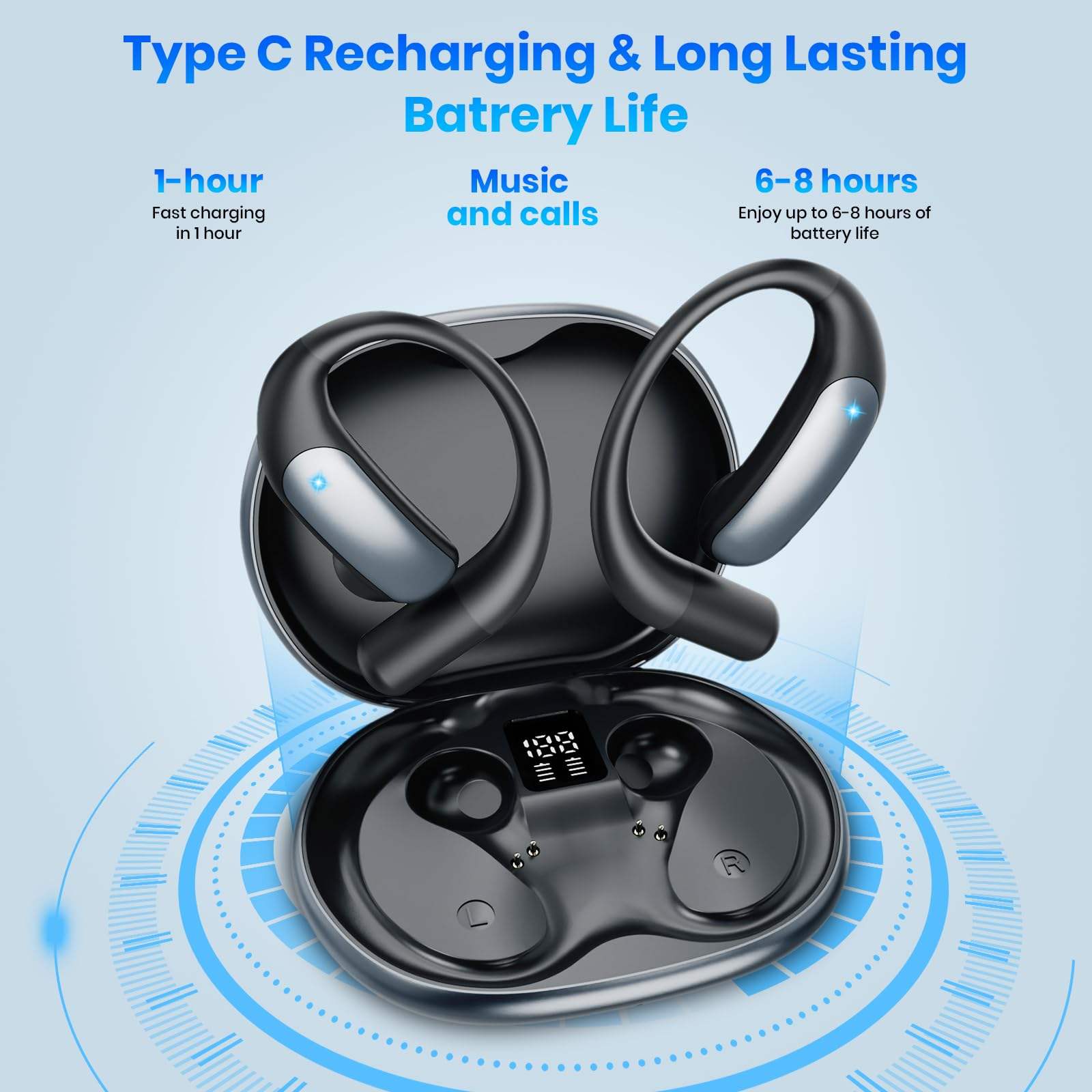 JM16 AI Translation Earbuds (Real-time translation + music + calls)